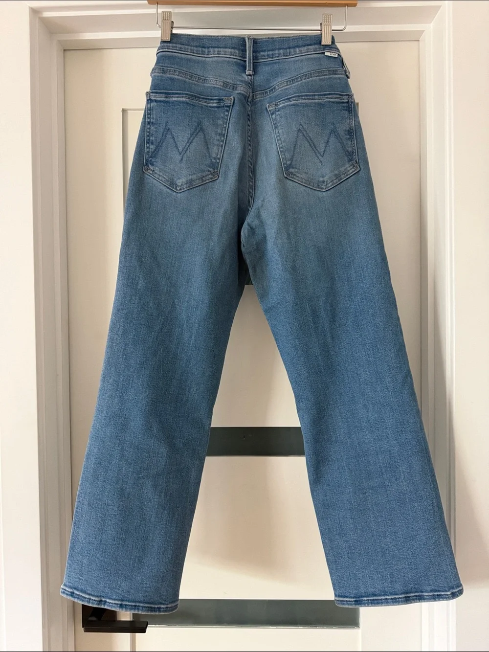 MOTHER Lil Rambler (Petites) Zip Flood - Cropped Straight Jeans - Picture 5 of 7